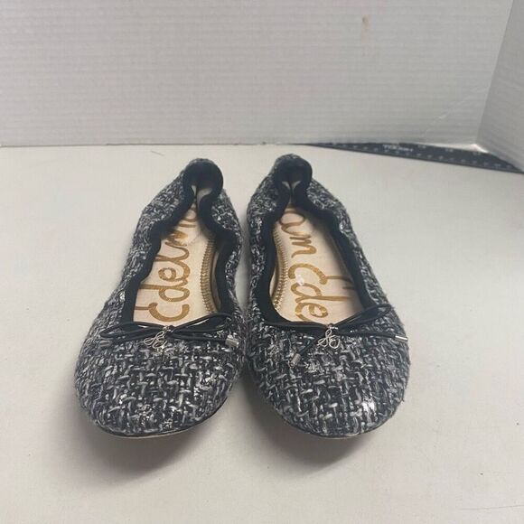 SAM‎ EDELMAN Felicia Tweed Black & White Ballet Flats Size 7.5 M - Picture 10 of 10